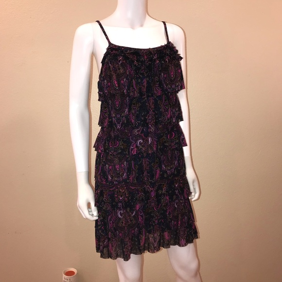 Express Dresses & Skirts - Express Layered Mini Dress Size S Spaghetti Straps Purple Blue
